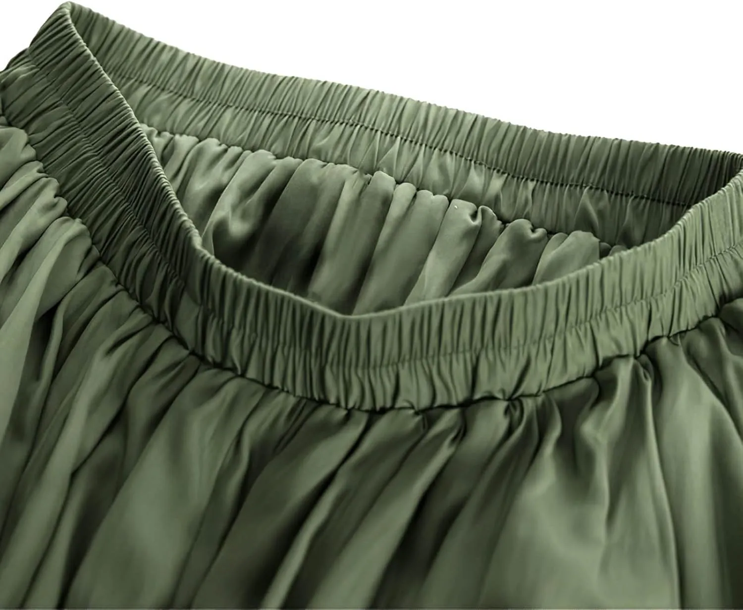 Renaissance Maxi Skirts for Women Elastic High Waist Double Layered A-Line Skirts Vintage Pleated Skirt with Pockets