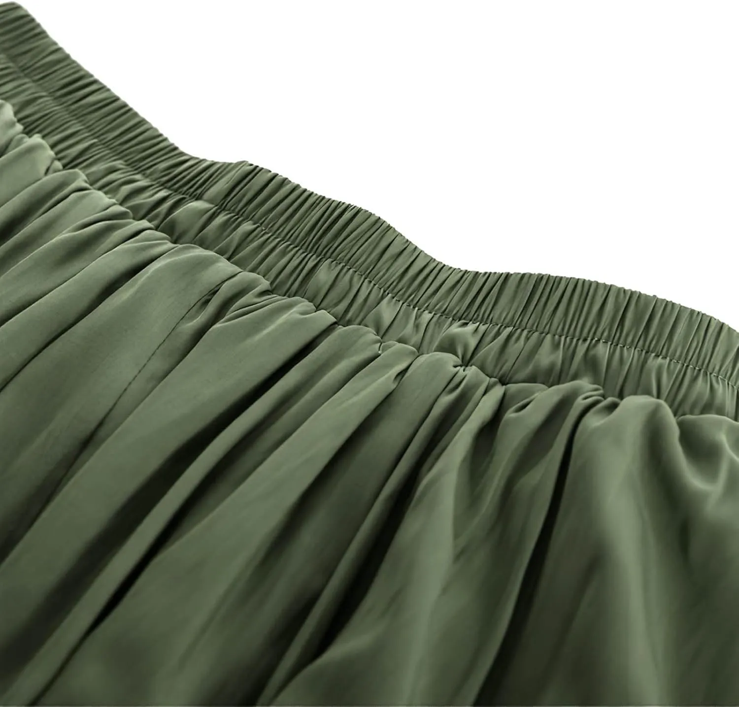 Renaissance Maxi Skirts for Women Elastic High Waist Double Layered A-Line Skirts Vintage Pleated Skirt with Pockets