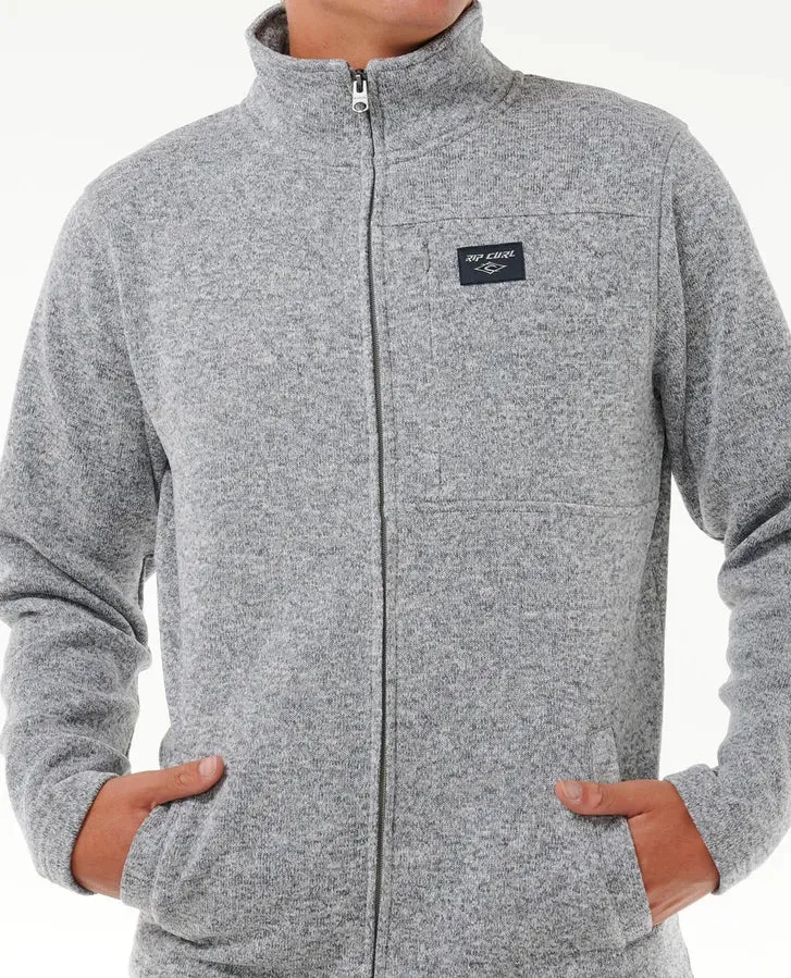 Rip Curl Crescent Zip Knit - Grey Marle