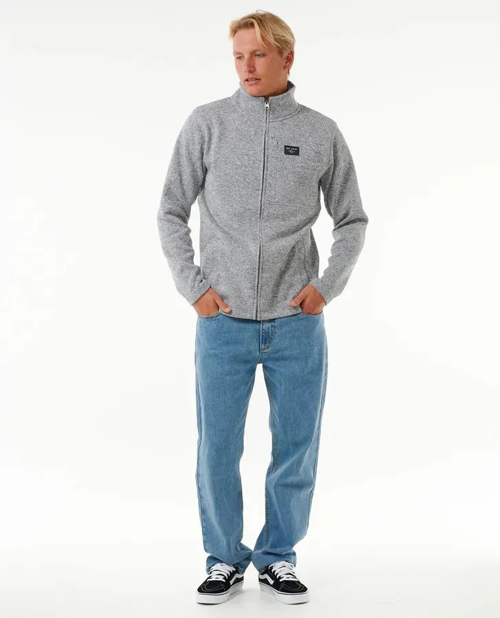 Rip Curl Crescent Zip Knit - Grey Marle