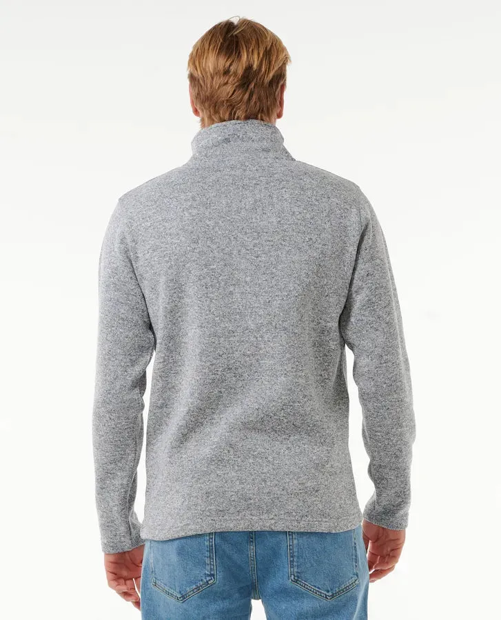 Rip Curl Crescent Zip Knit - Grey Marle