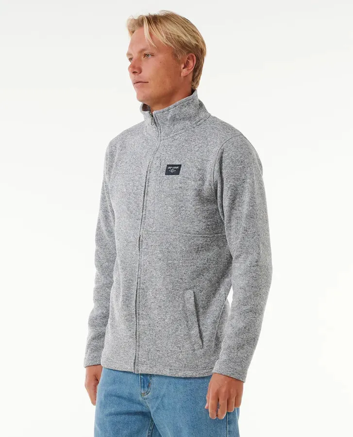 Rip Curl Crescent Zip Knit - Grey Marle