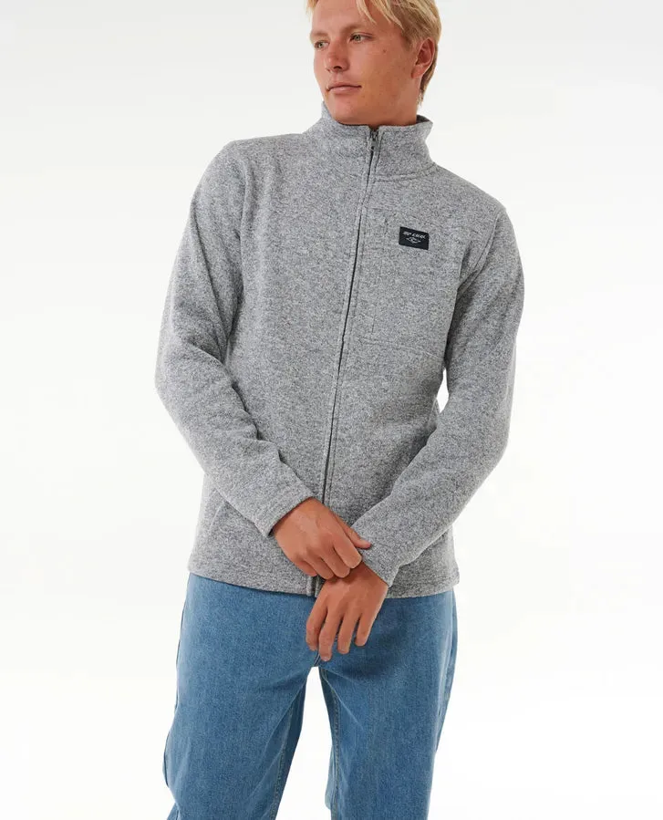 Rip Curl Crescent Zip Knit - Grey Marle