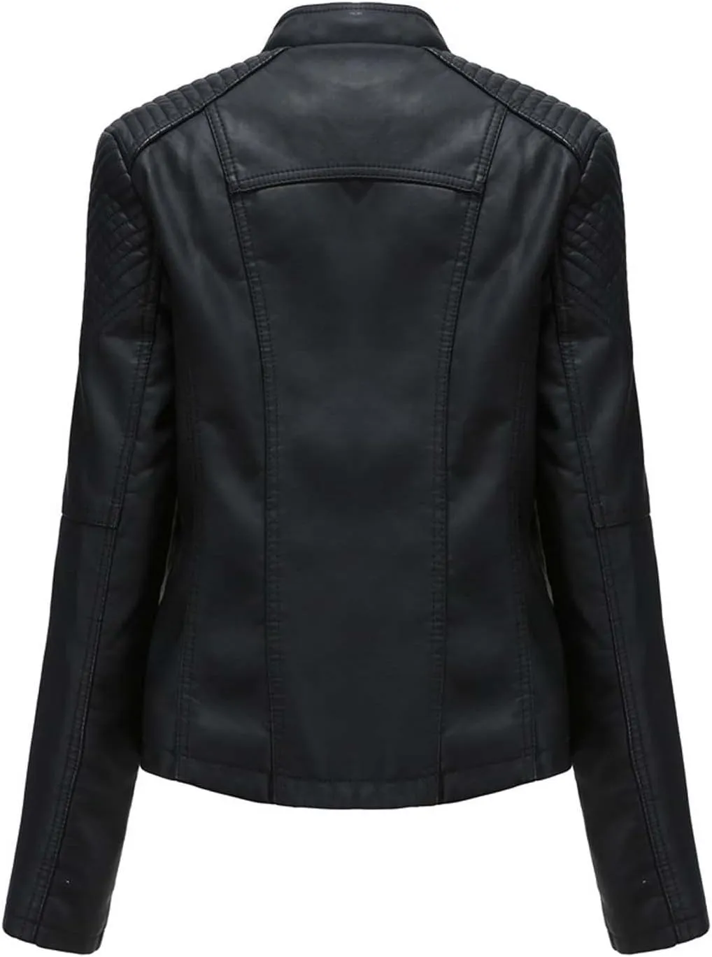 SHAOBGE Womens Long Sleeve Fleece Jacket Women Ladies Lapel Motor Jacket Coat Zip Biker Short Womens Fleece Jacket with