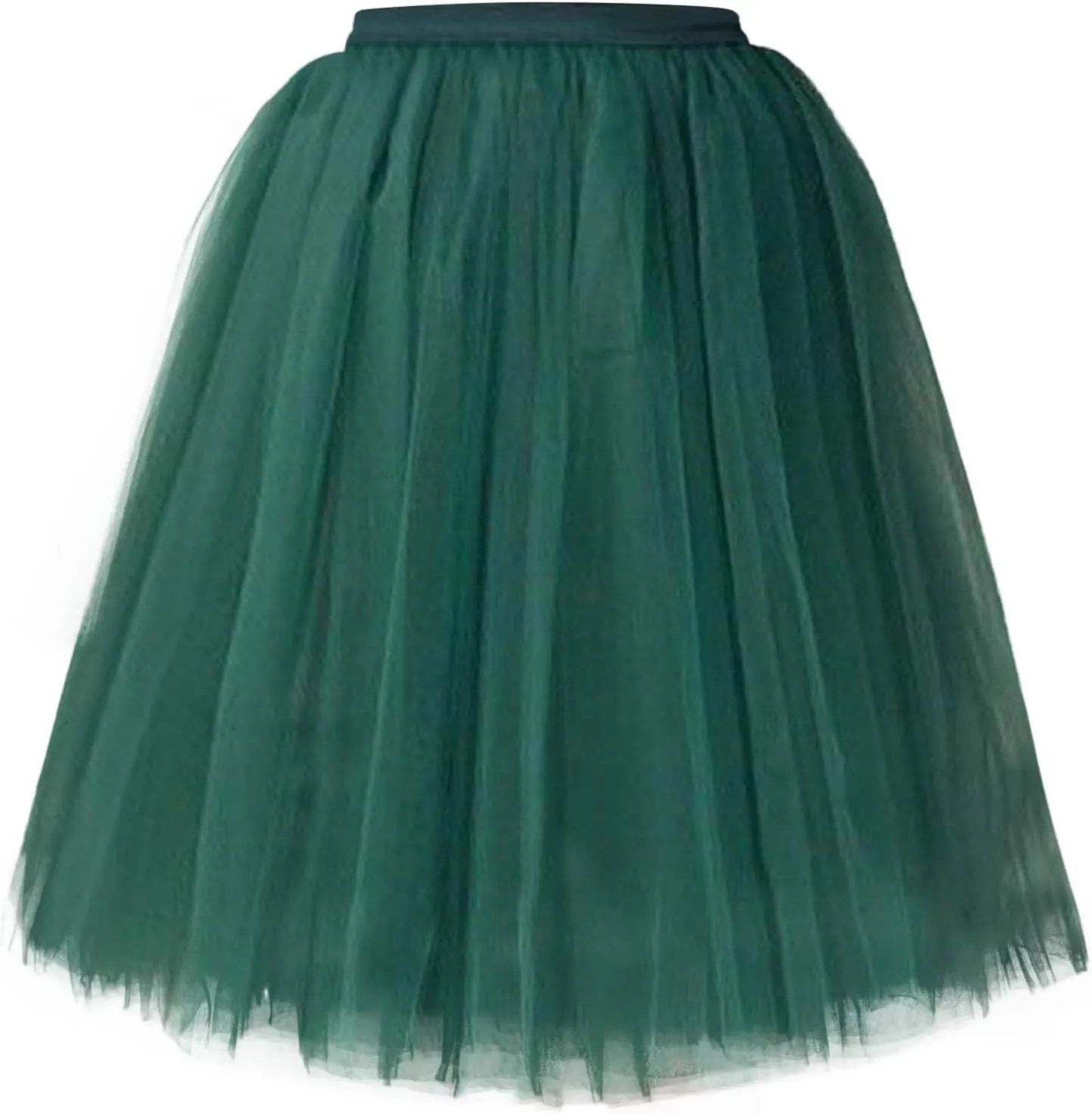 Skirts for Women 2025 Trendy Solid Mesh Skirt Knee Length Pleated Skirt Prom Party Performance Midi Skirt Fairy Skirt