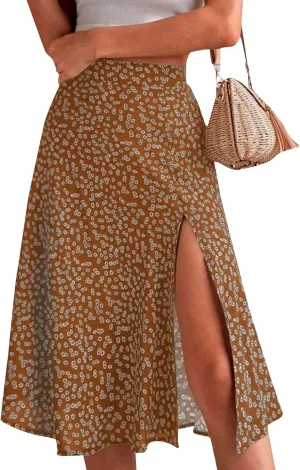 Skirts for Women Trendy 2025 Summer Boho A Line Western Skirt Casual Resort Wear