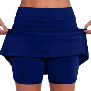 Skorts for Woman Tennis Skirt High Waisted Workout Golf Skorts with Shorts Underneath Quick Dry Gym Athletic Running Skirts