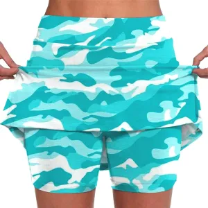 Skorts for Women Dressy High Waist Soft Lightweight Casual Tummy Control Skirt Plus Size Tennis Skirt with Pockets