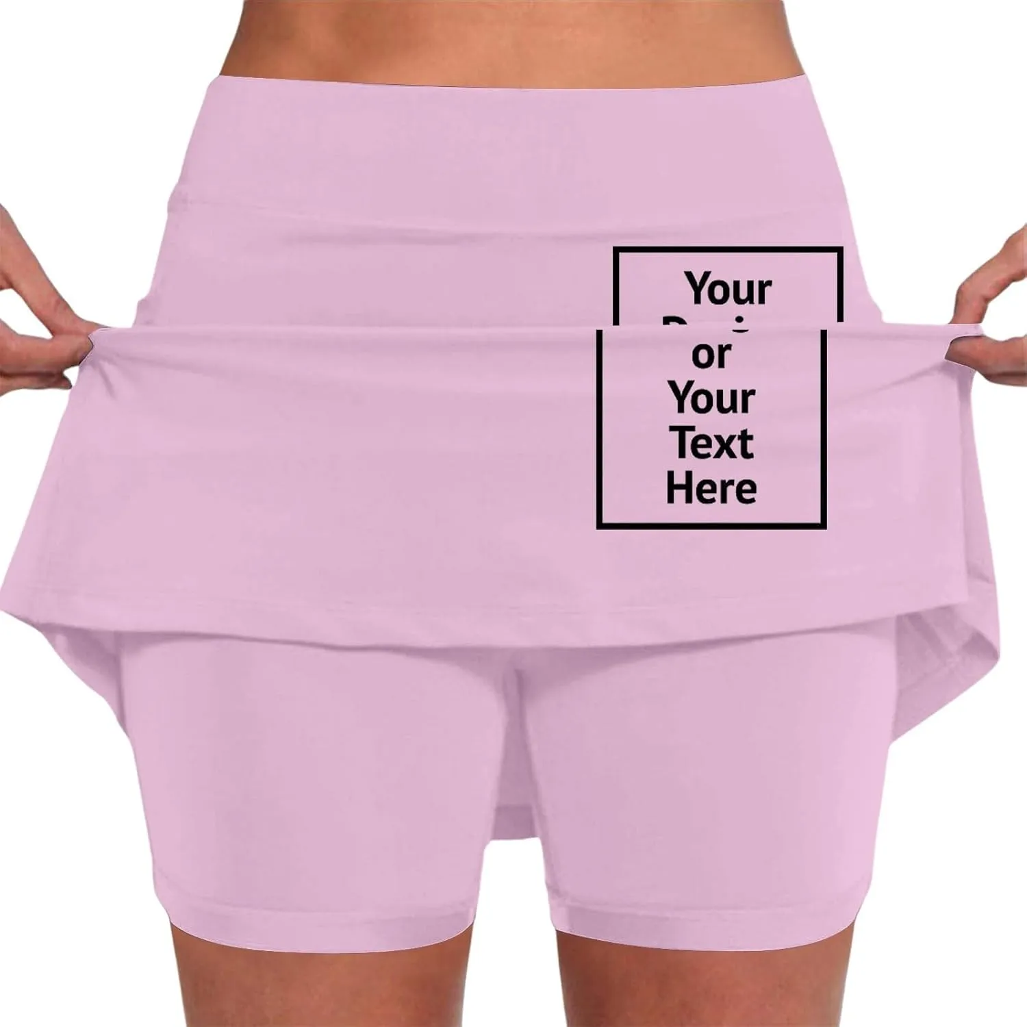 Skorts for Women Mid Rise Two Tone Casual Skorts with Pockets Moisture Wicking Athletic Skirt for Workout Outdoor