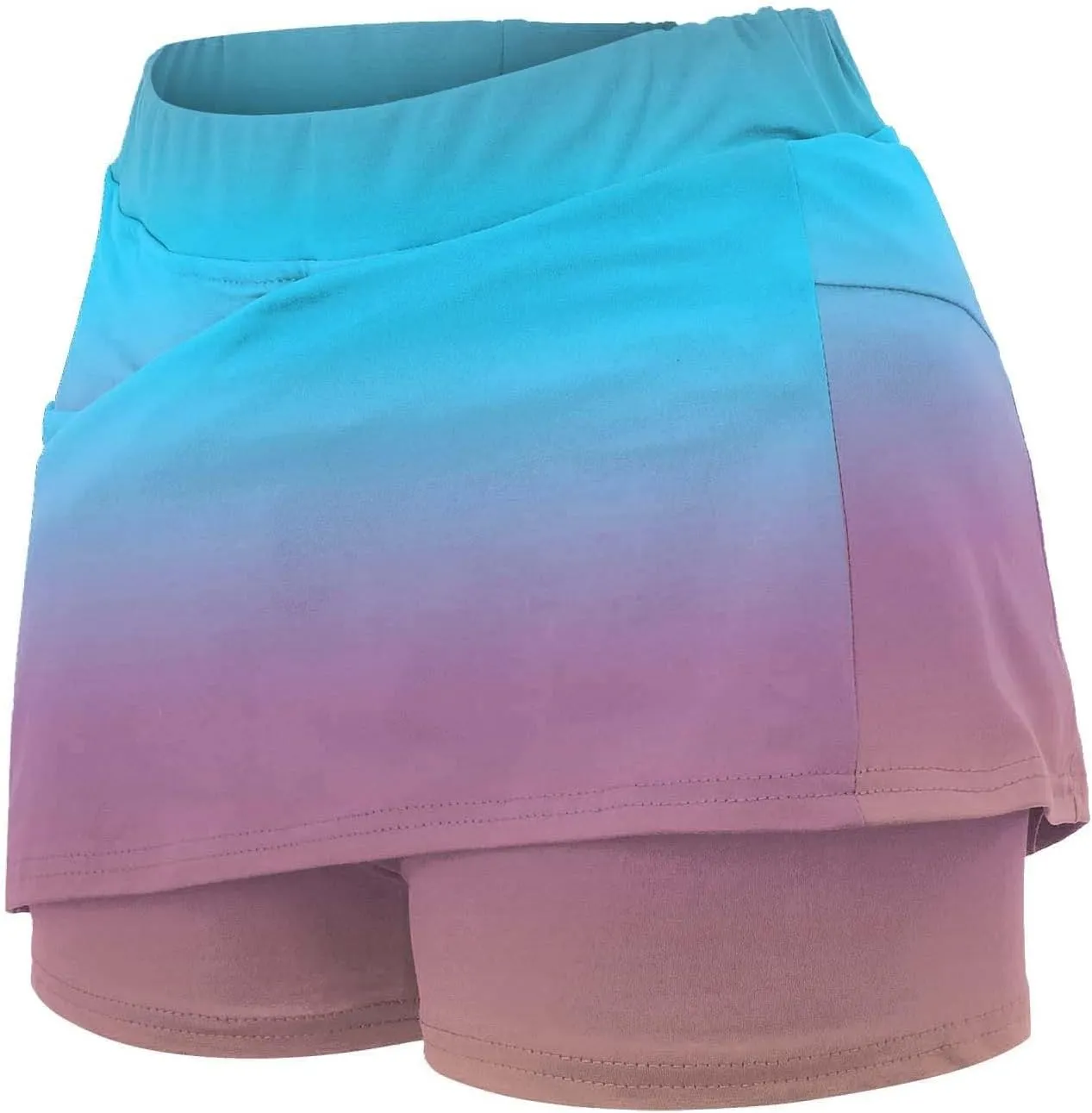 Skorts Skirts for Women Dressy High Waist Tummy Control Skirts Sports Workout Casual Loose Clothes with Pockets