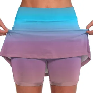 Skorts Skirts for Women Dressy High Waist Tummy Control Skirts Sports Workout Casual Loose Clothes with Pockets