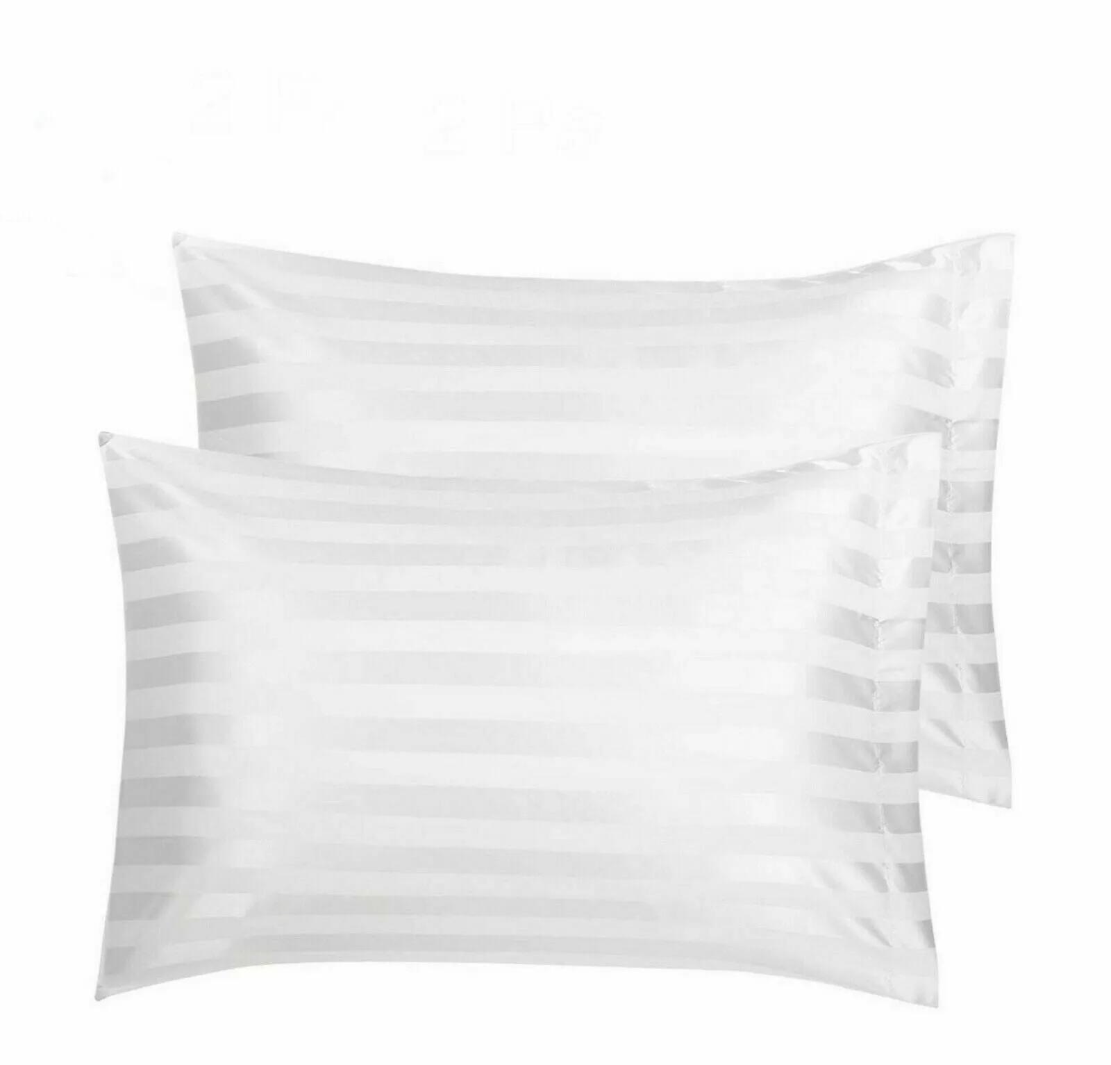 Stripe Pillow Hotel Quality Pair Egyptian Soft Hollowfiber Filling
