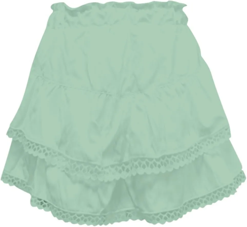 Summer Flowy Skirts for Women Trendy High Waisted Boho Tiered Ruffle Mini Skirt Y2K Cute Layered Golf Tennis Skorts