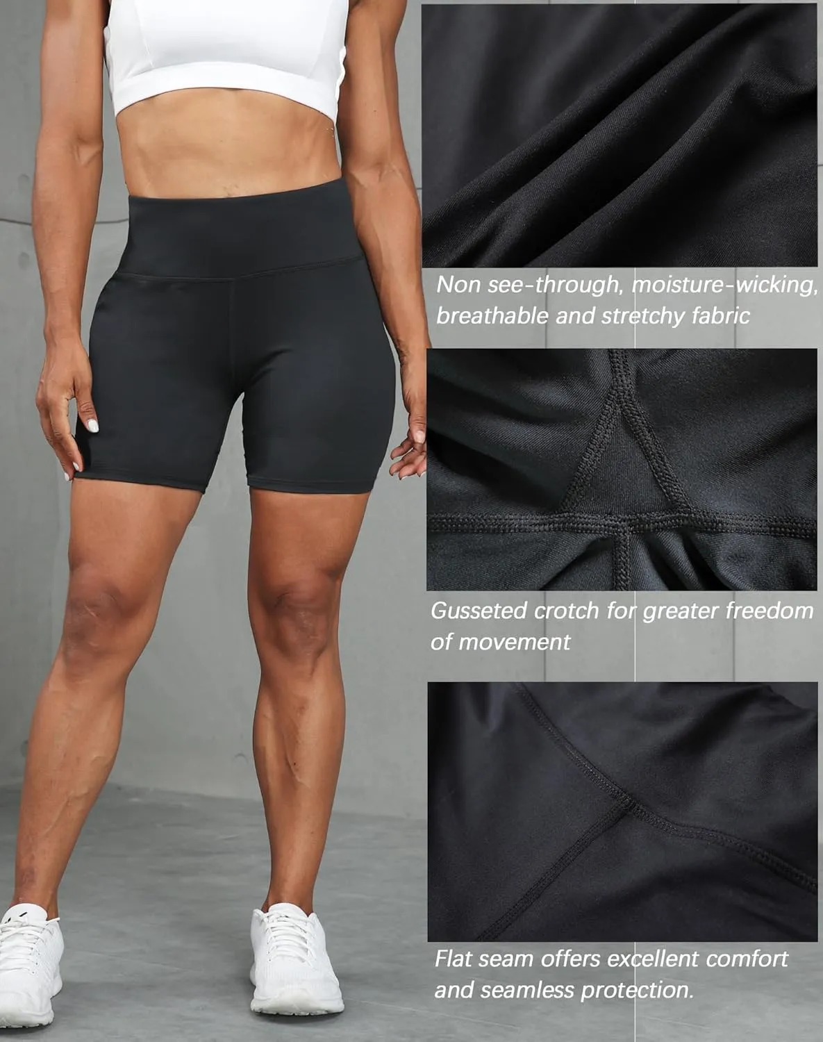 TELALEO 5 Pack 3"/5" Womens Volleyball Shorts Spandex Compression Shorts Workout Performance High Waist Yoga Biker Shorts