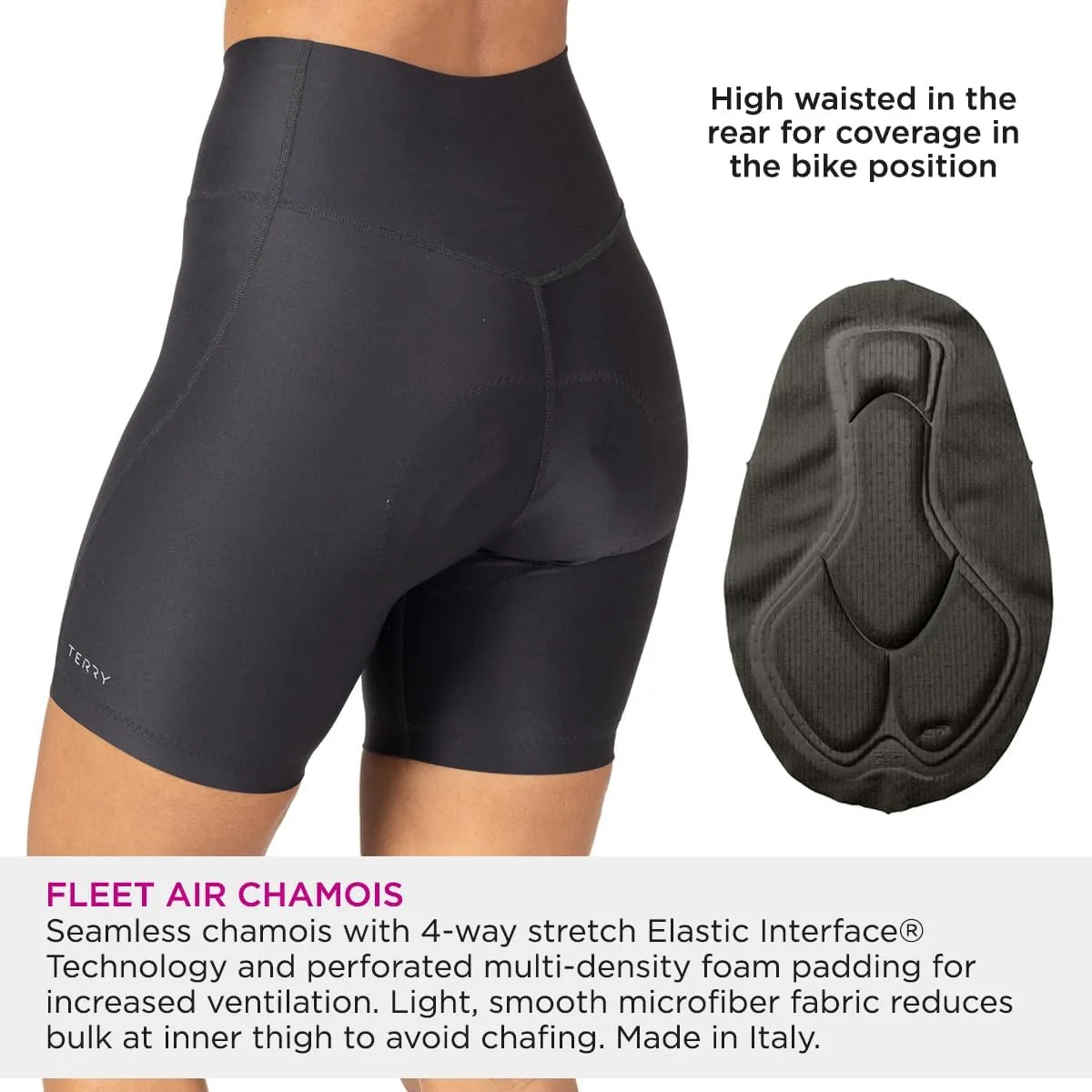 Terry Cycling Shorts Women Padded, Glamazon Padded Bike Shorts Women, Spinning Shorts Women Padded with Fleet Air Chamois
