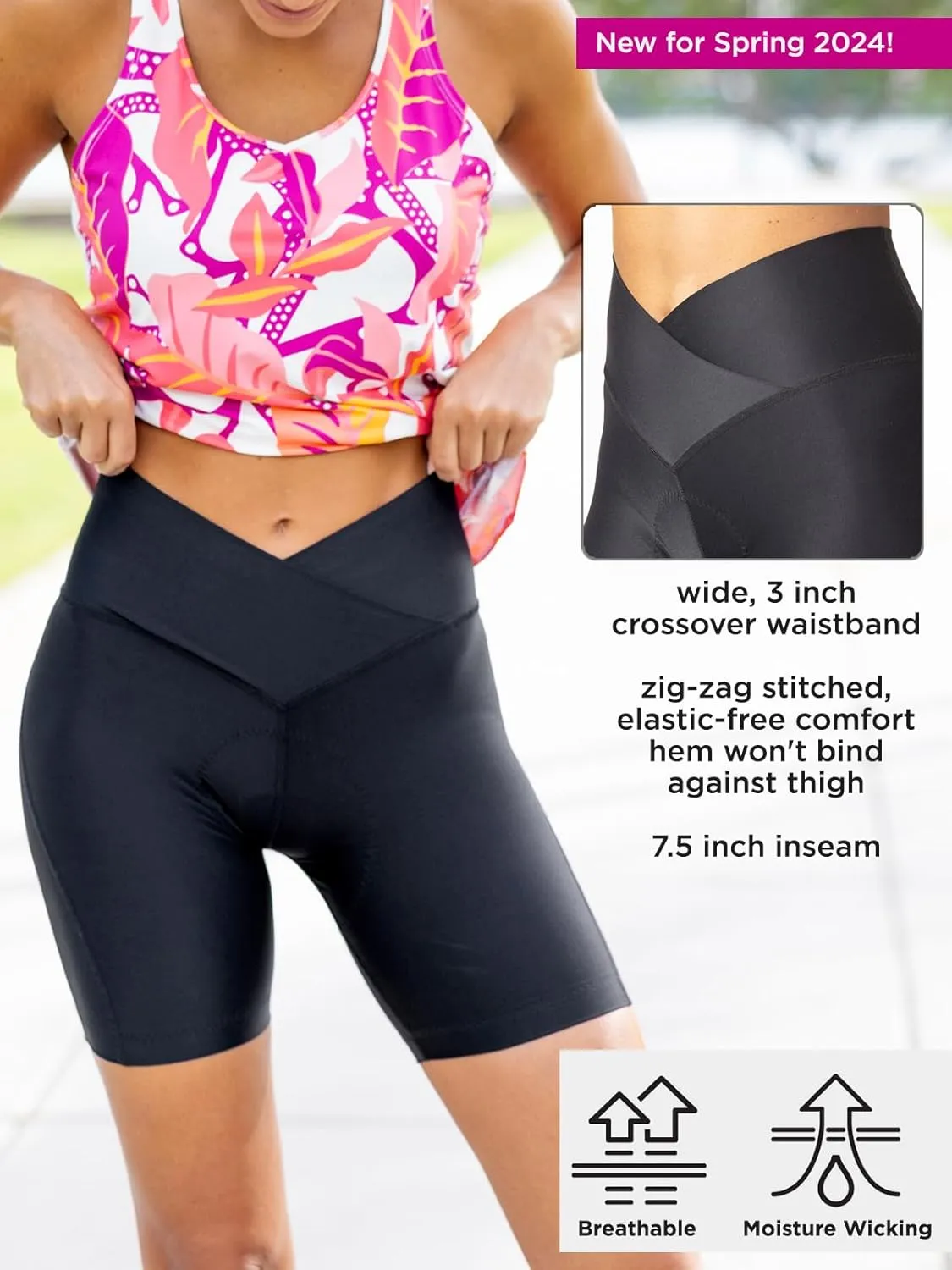 Terry Cycling Shorts Women Padded, Glamazon Padded Bike Shorts Women, Spinning Shorts Women Padded with Fleet Air Chamois
