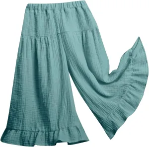 Toddler Cotton Wide Leg High-Waist Casual Palazzo Summer Pants Baby Long Soft Cotton Harem Pants