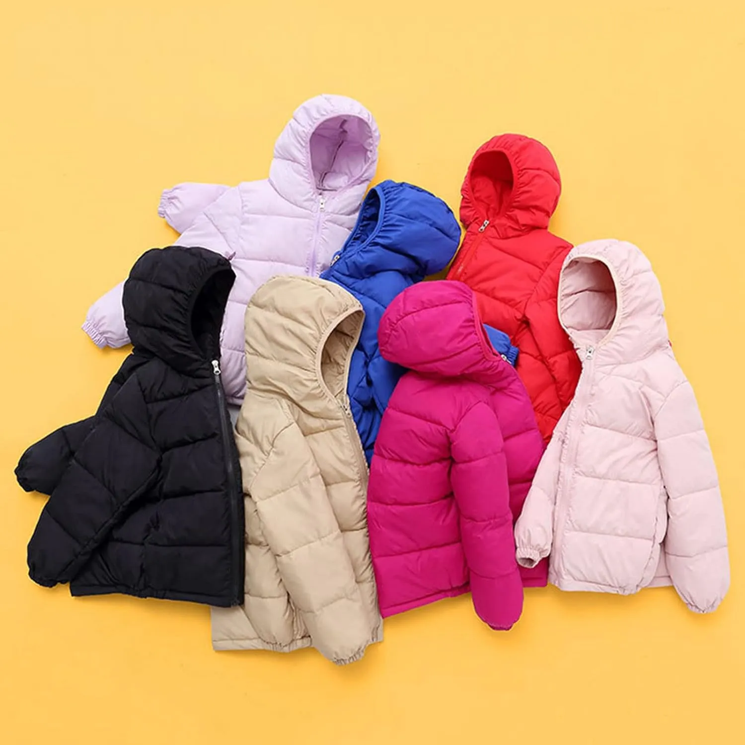 Toddler Jackets for Girls with Hood Winter Coats Warm Cotton Padded Down Jacket Boys aterproof Clothes