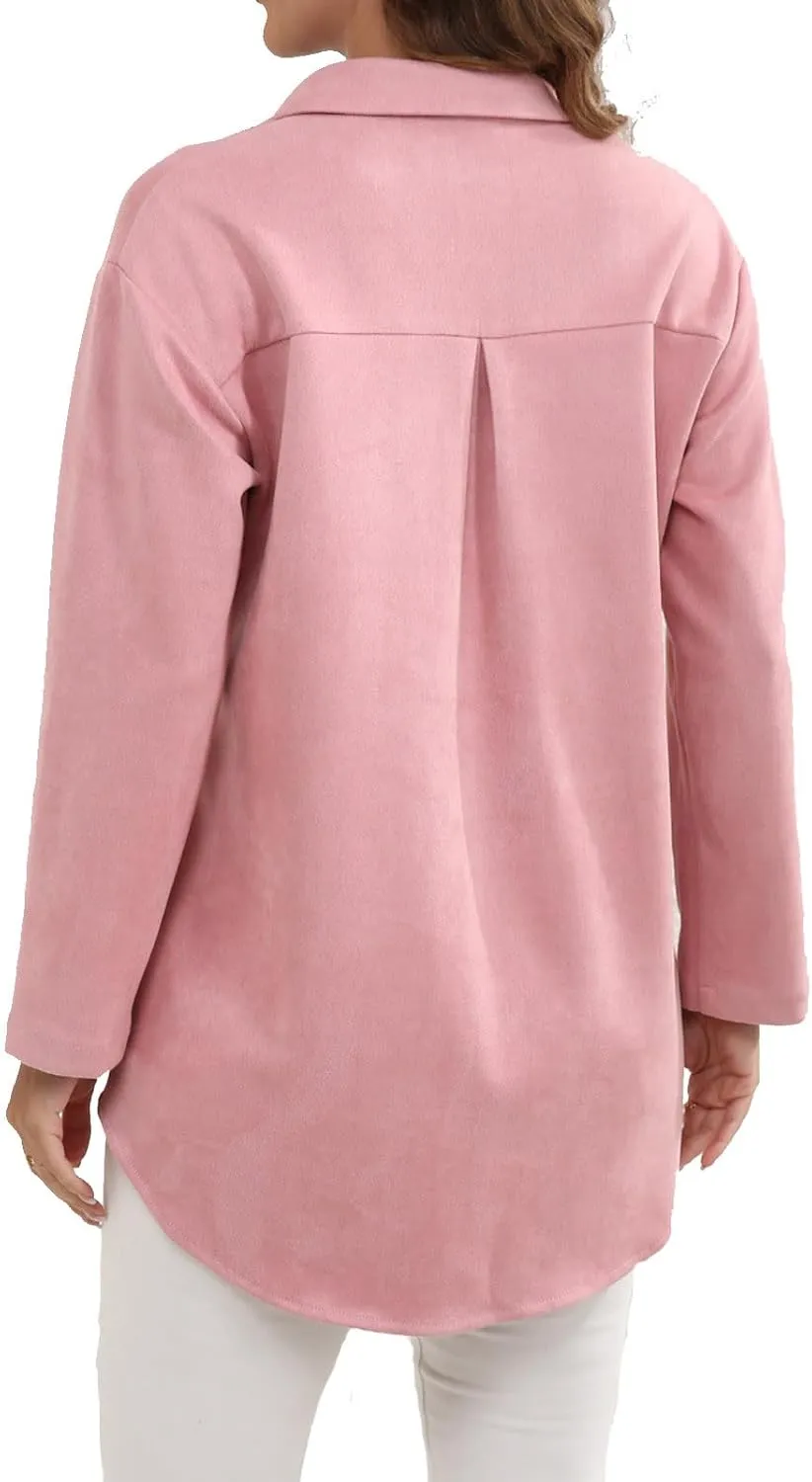 Trench Coats for Women Casual Button Classic Lapel Overcoat Oversized Mid-Long Length Wool Pea Coats With Belt