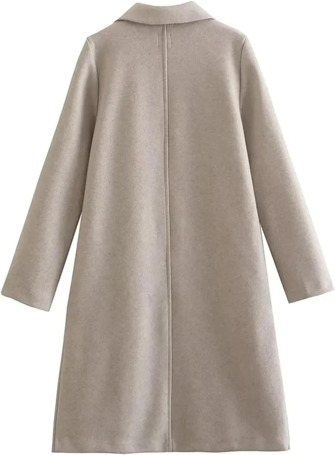 Trench Coats for Women, Elegant Mid Long Windproof Coat Winter Slim Jackets Windbreaker Solid Outerwear 2024