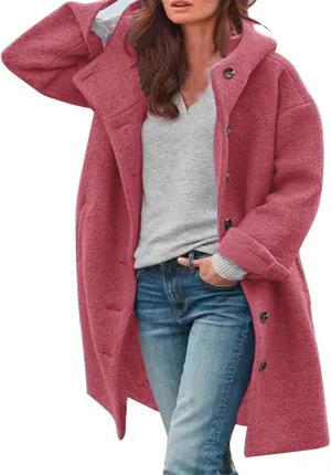 Trench Coats for Women Long Jacket Loose Fitting Warm Winter Outwear Fashion Lapel Jacket Coats Long Coats for Women