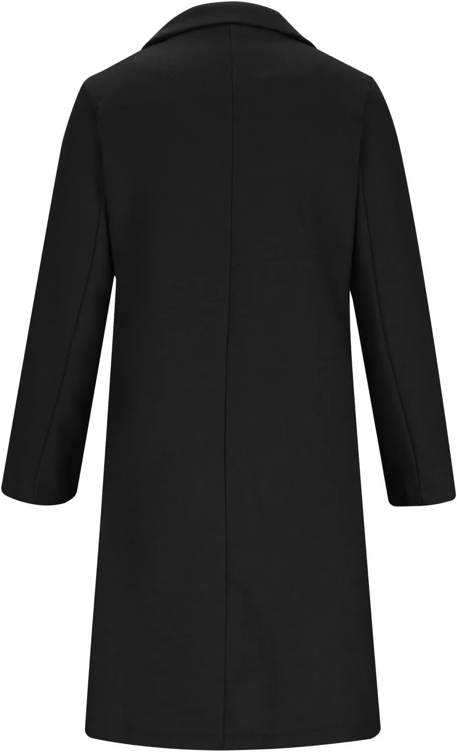Trench Coats for Women, Mid Long Windproof Coat Single Breasted Winter Slim Fit Jacket Solid Windbreaker Outerwear