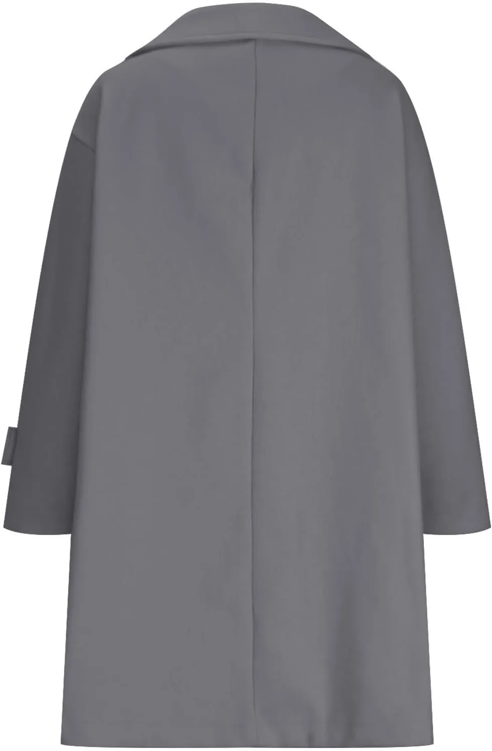 Trench Coats for Women Open Front Coatigan Pea Coat Long Sleeve Lapel Collared Wool Winter Coat Ovecoats