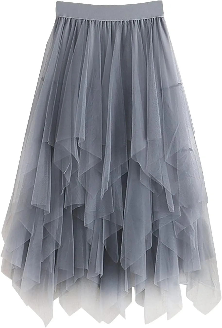 Tulle Skirts for Women High Waisted Tiered A Line Mesh Tutu Skirt Summer Loose Midi Fairy Skirt Festival Party Clubwear 2024