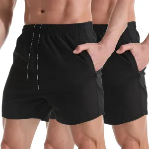 VPOS Gym Shorts for Men 5 Inch - Lightweight Mens Athletic Shorts Quick Dry Workout Running Shorts with Zipper Pockets