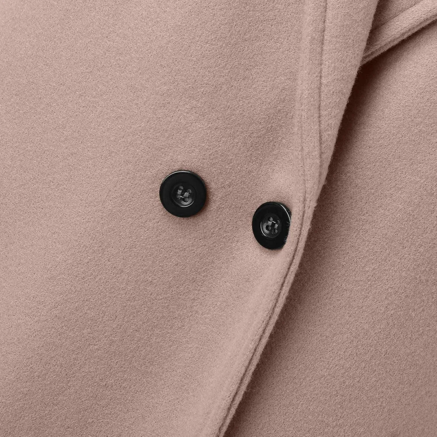 Winter Coats for Women Elegant Essential Notched Collar Mid-Long Woolen Pea Coat Trendy Casual Outwear Trench Coat