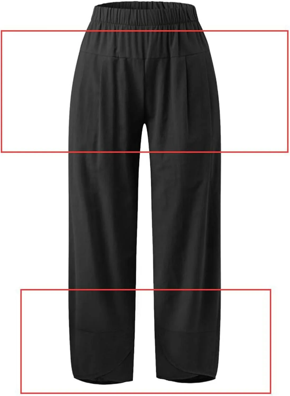 Women Linen Blend Summer Print Pant Trousers Low Waist Baggy Stretchy Slim-Fit Pant Trousers Office