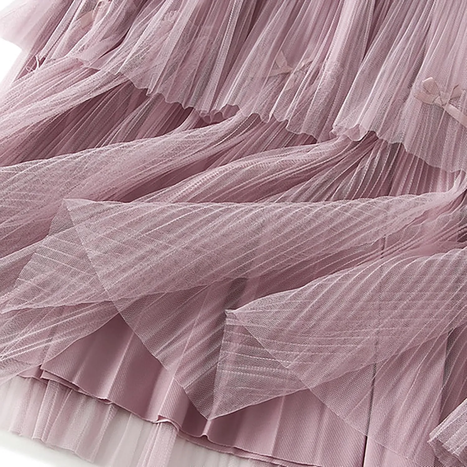 Women Mid Length Skirt Dance Party A Line High Waisted Bowknot Tulle Skirt Holiday Party Sweater Outfits for