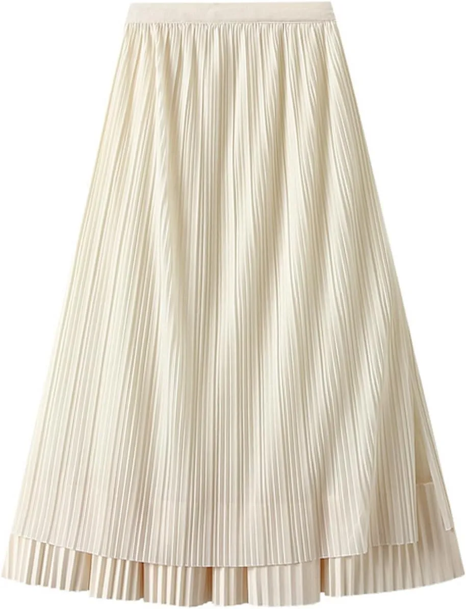 Women Mid Length Skirt Dance Party A Line High Waisted Reversible Tulle Skirt Holiday Party Costume Waistband for