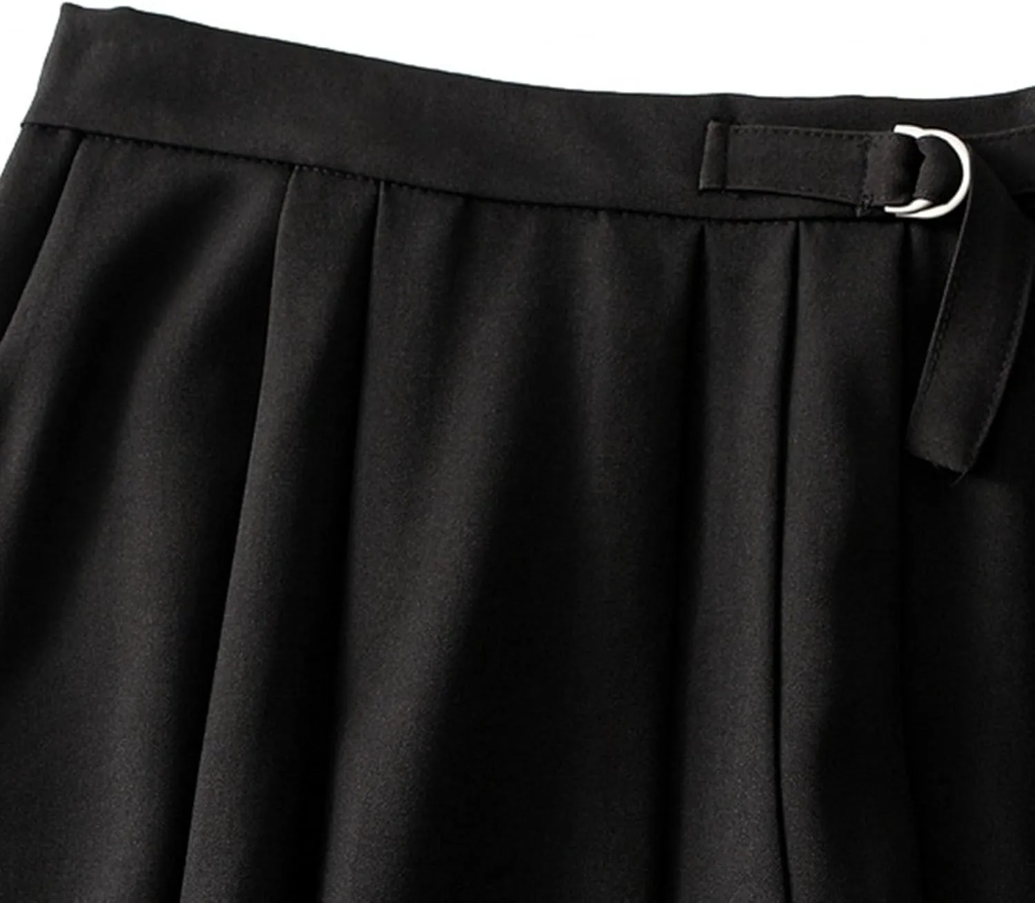 Women Mid Length Suit Skirt A Line High Waisted Pleated Skirt Daily Costume Half Suit Jean Skirts for Teen Girls