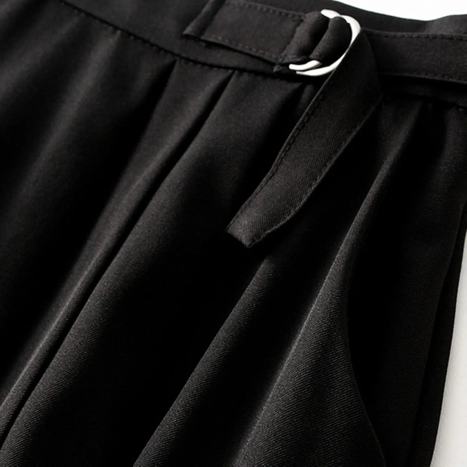 Women Mid Length Suit Skirt A Line High Waisted Pleated Skirt Daily Costume Half Suit Jean Skirts for Teen Girls