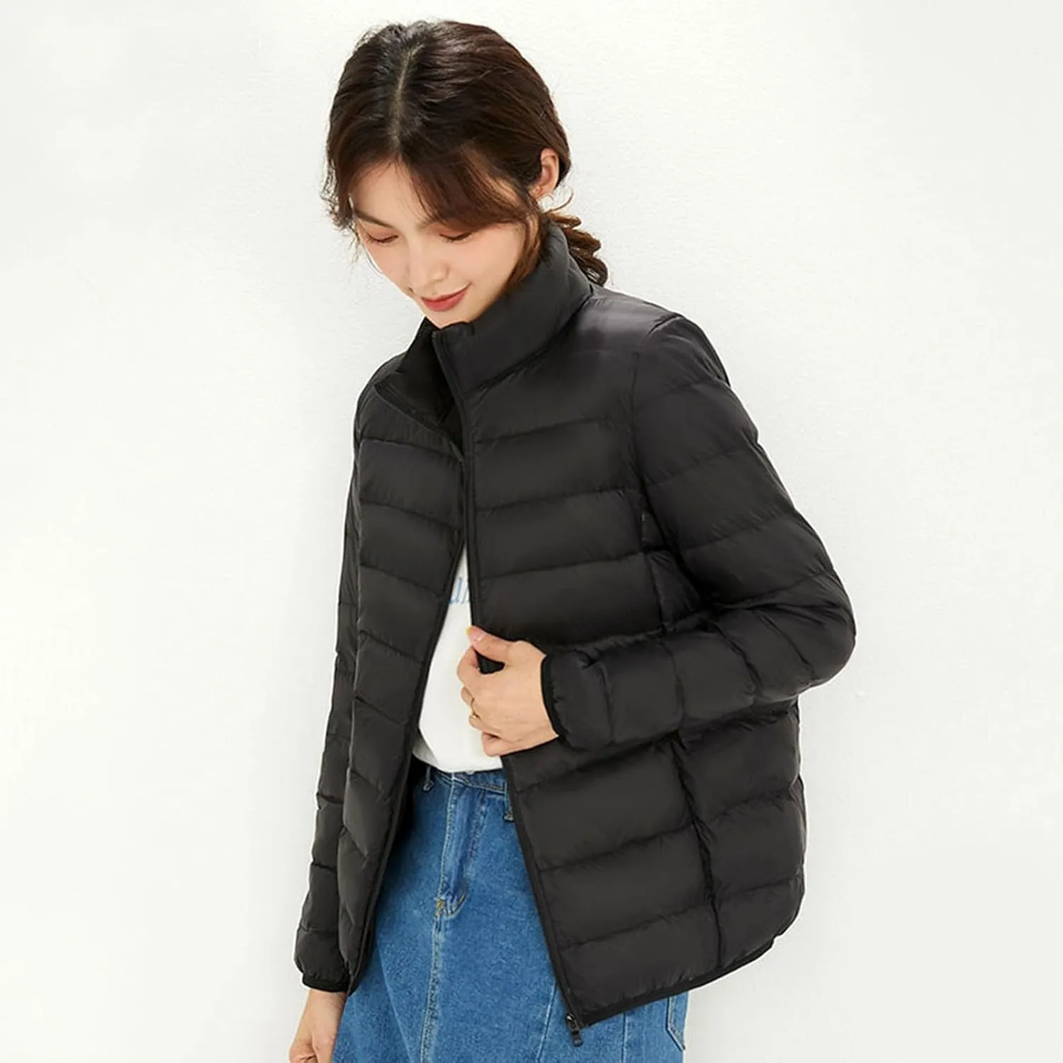 Women Warm Lightweight Hooded Windproof Winter Coat With Recycled Insulation Winter Slim Ladies Winter Heavy