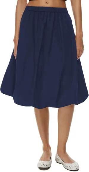Women Y2k Bubble Skirt Low Waist Elastic A Line Midi Skirts Puffy Balloon Pleated Summer Going Out Streetwear