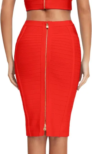 Women's Bandage Skirt High Waist Bandage Skirt Pencil Skirt