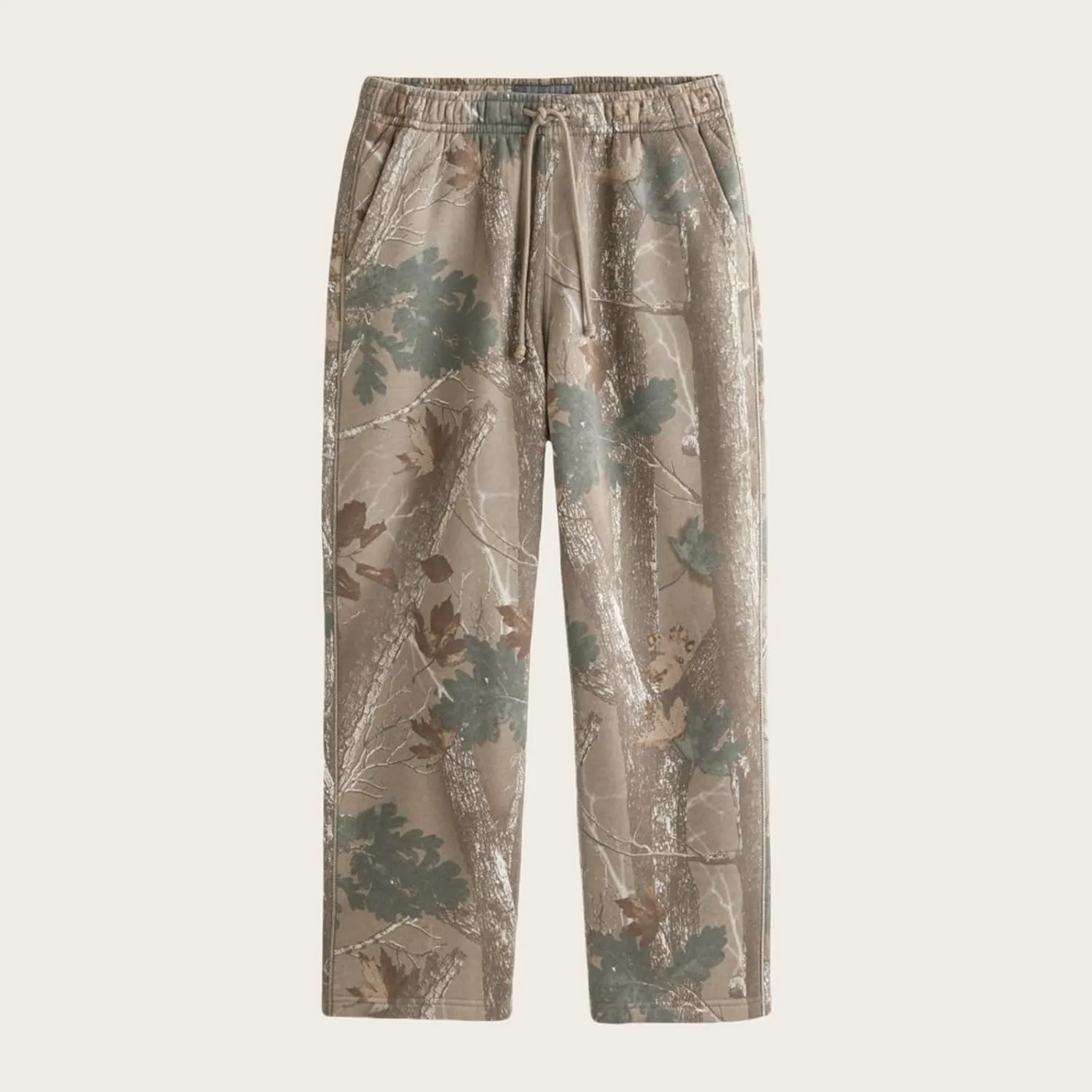 Womens Camo Pants Casual Elastic Waist Wide Leg Pants Lightweight Baggy Sweatpants with Pocket