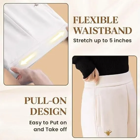 Women's Casual High Waist Modern Fit Pants, Elastic Women's Casual Sports Pants Harem Pants