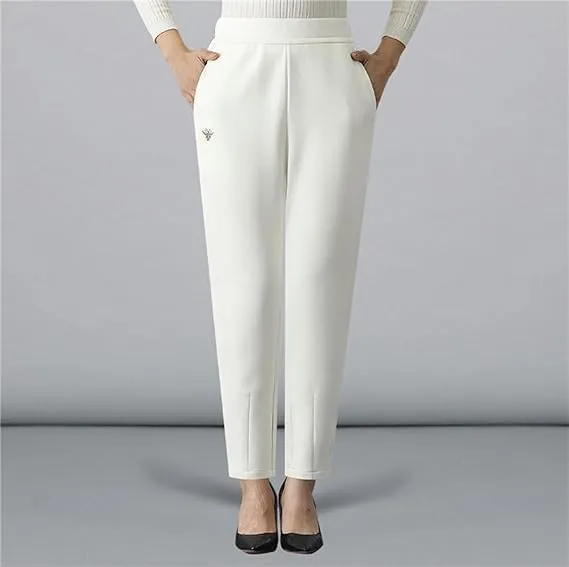 Women's Casual High Waist Modern Fit Pants, Elastic Women's Casual Sports Pants Harem Pants