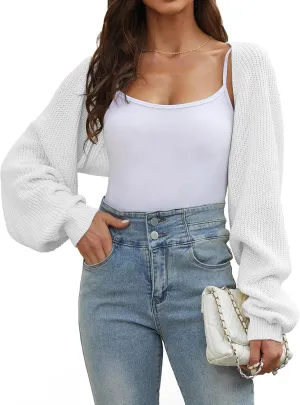 Women's Cropped Cardigan Bolero Shrug Sweater 2025