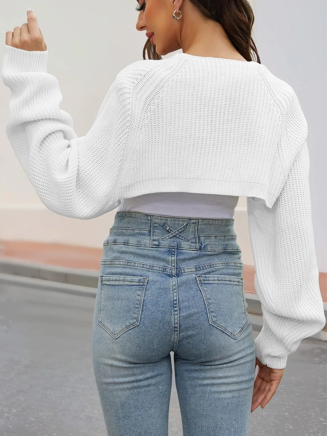 Women's Cropped Cardigan Bolero Shrug Sweater 2025