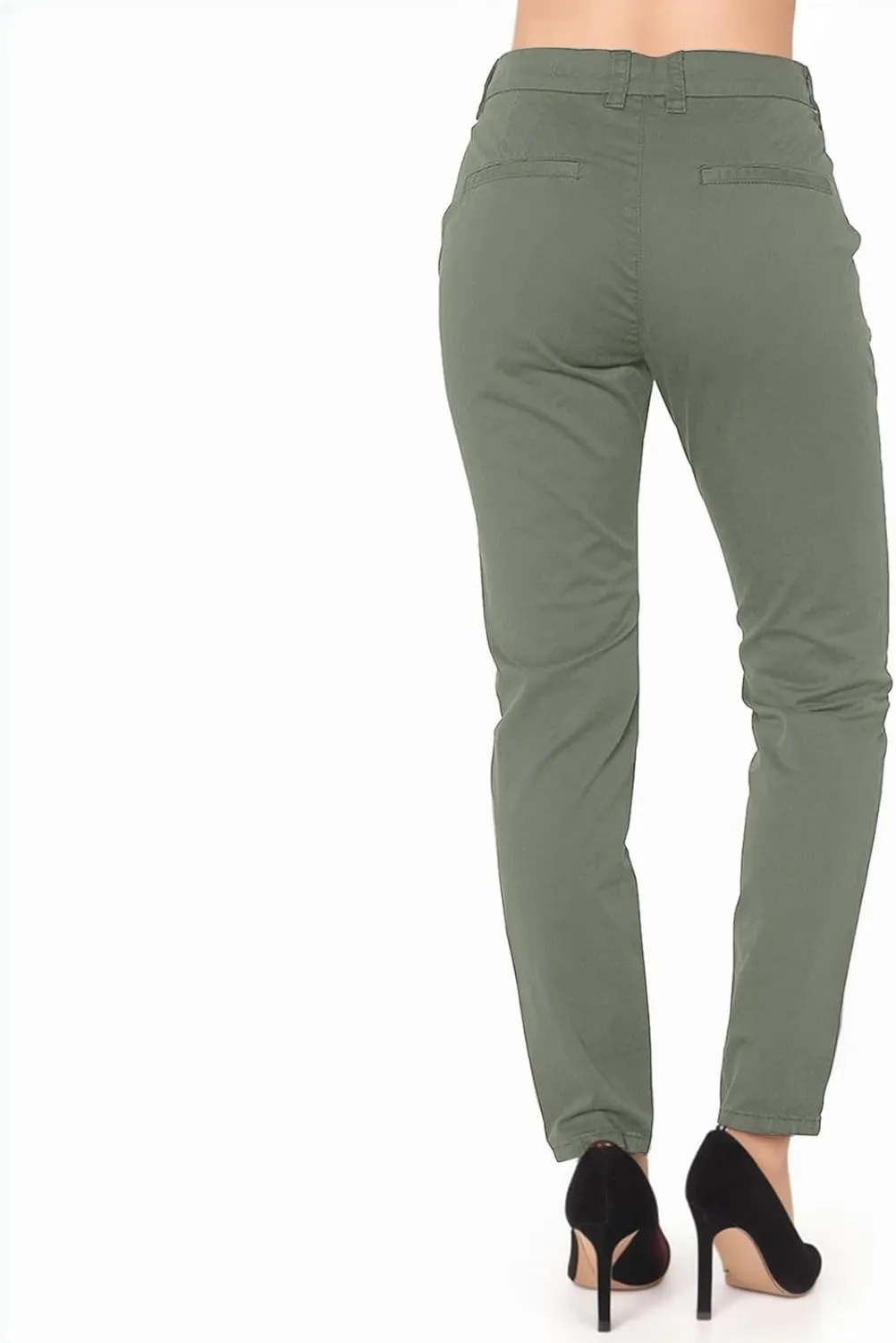 Womens Elegant Casual Daily Straight Leg Casual Pants Suit Pants Solid Color Zipper Button Trousers High Waist