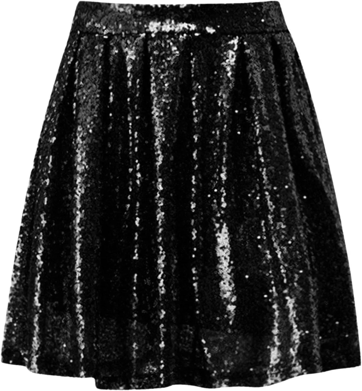 Women's Fashion High Waist Pleated Solid Color Short Skirt Loose Sequin Skirt Skirt for Women Tulle