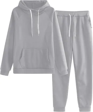 Women's Fashion Outfits Long Sleeve V Neck Printed Workout Hoodie Sweatshirt Long Pants Tracksuits