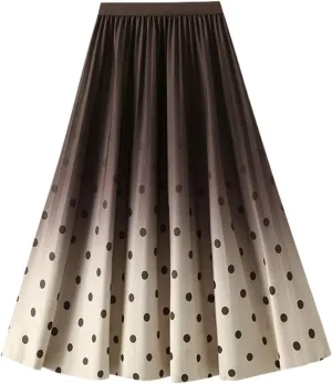 Womens Floral Print Midi Tulle Skirts High Waist Layered A-Line Mesh Chiffon Tutu Long Skirt Girls Fairy Tiered Skirt