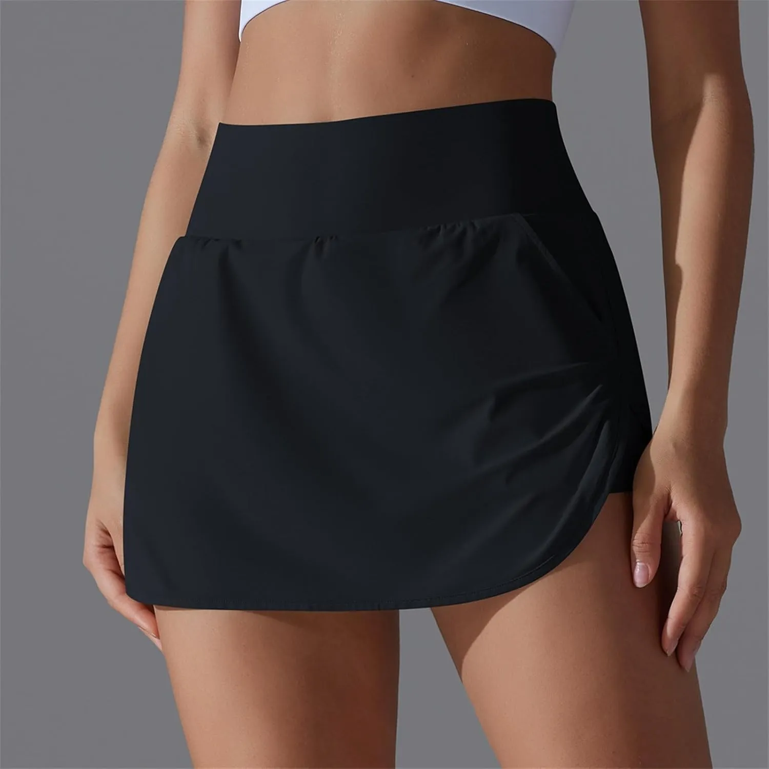 Women's Golf Skorts with Pockets Athletic Tennis Skirts with Built-in Shorts High Waist Lightweight Workout Skorts