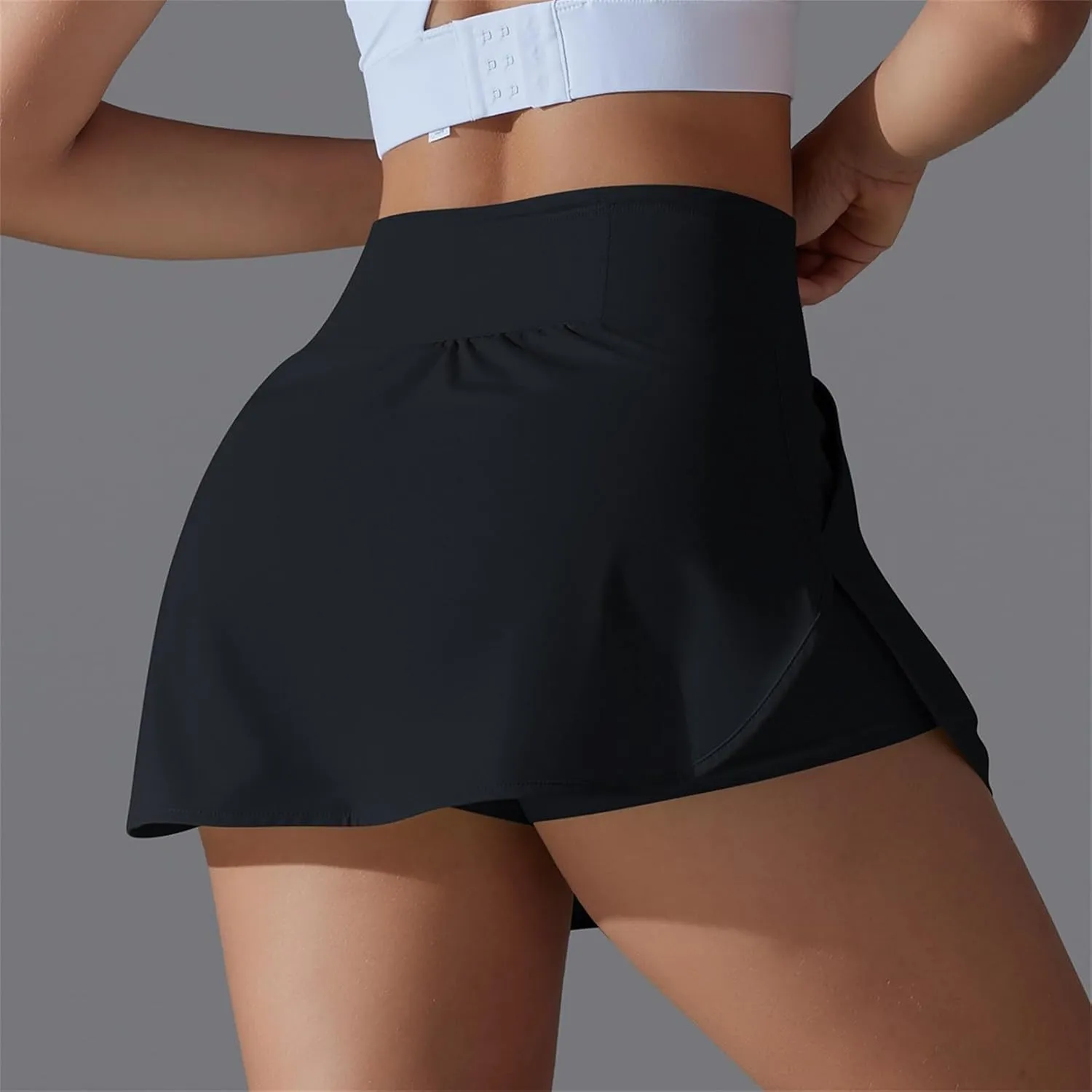 Women's Golf Skorts with Pockets Athletic Tennis Skirts with Built-in Shorts High Waist Lightweight Workout Skorts