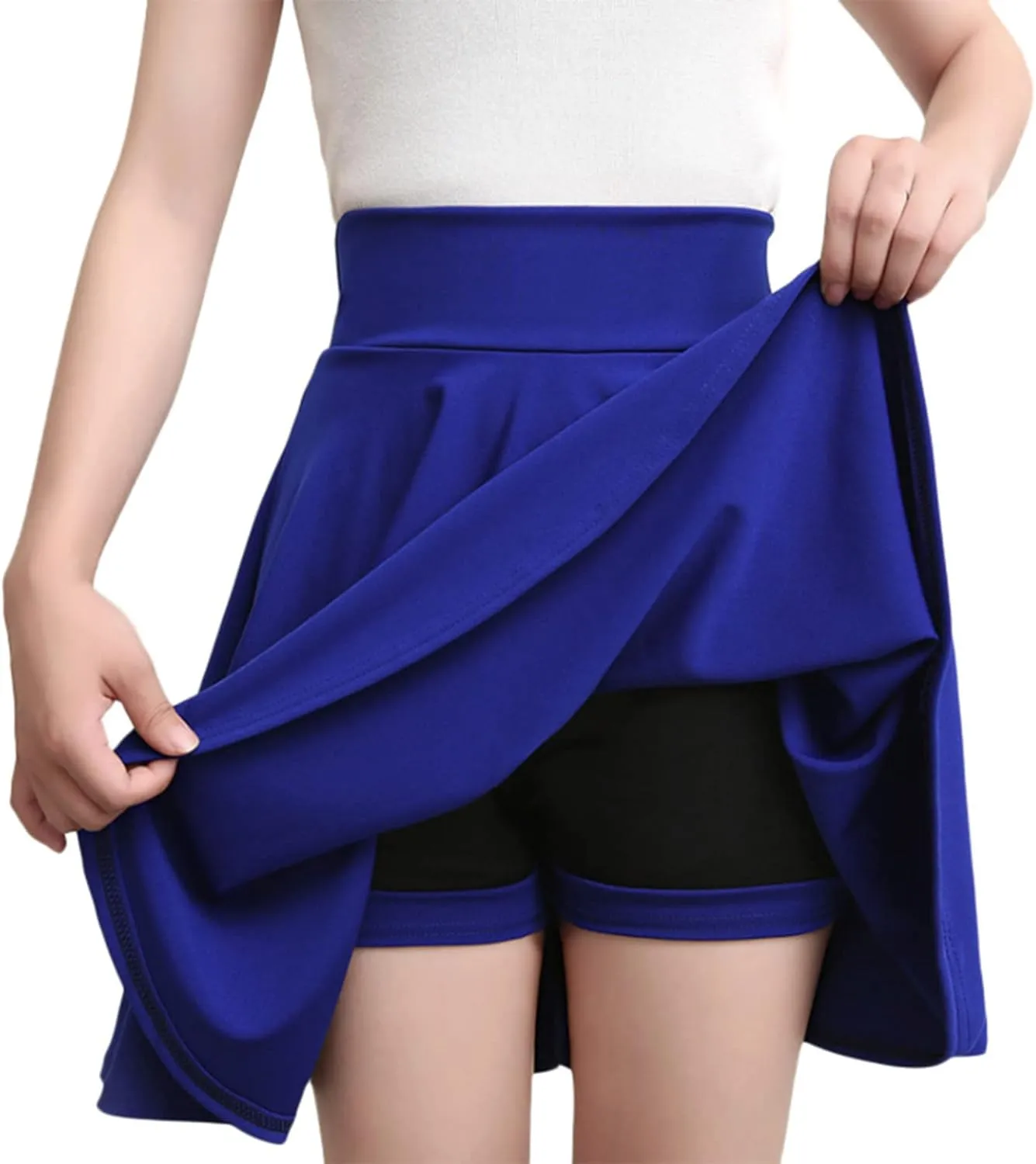 Women's High Waisted Tennis Skirt Athletic Running Golf Skorts Skirts Stretchy Pleated Mini Skater Skirt with Shorts